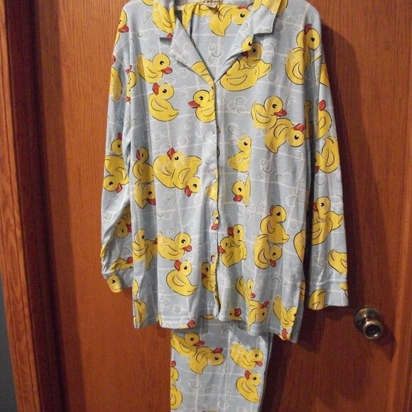 LaBeaux Rubber Ducky Print Pajamas Size L - Picture 1 of 9
